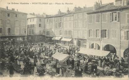 .CPA FRANCE 26 " Montélimar, Place du marché  "