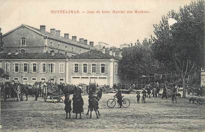 .CPA FRANCE 26 " Montélimar, Jour de foire, marché aux moutons"