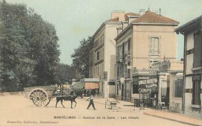 .CPA FRANCE 26 " Montélimar, Avenue de la Gare, Les hôtels"