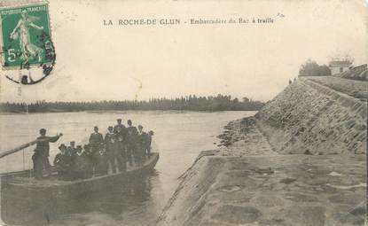 .CPA  FRANCE 26 "La Roche de Glun, Embarcadère du bac à traille"