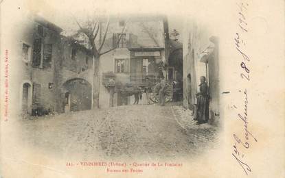 .CPA FRANCE 26 "Vinsobres, Quartier de la Fontaine, Bureau des Postes"