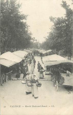 .CPA FRANCE 26 "Valence, Marché Boulevard Bancel"