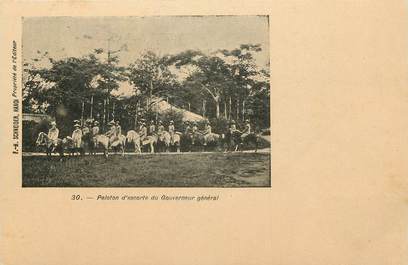 CPA  INDOCHINE  "Peloton d'escorte du Gouverneur général"