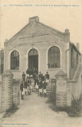 .CPA   FRANCE 88 "Bruyères en Vosges, Salle des fêtes de la jeunesse laïque du canton"