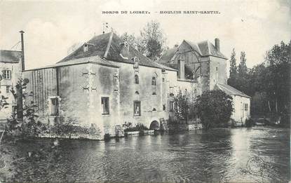 .CPA   FRANCE 45 " Les bords du Loiret, Le moulin de St Santin "