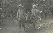 Asie CARTE PHOTO  INDOCHINE  "Pousse Pousse"