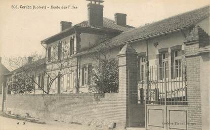 .CPA   FRANCE 45 " Cerdon, Ecole de filles"