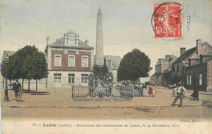 .CPA   FRANCE 45 "Ladon, Monument des combattants 24 novembre 1870"