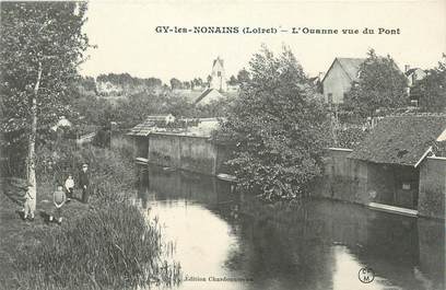 .CPA   FRANCE 45 "Gy les Nonains, L'Ouanne vue du pont"