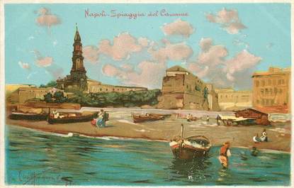 CPA ITALIE "Naples, Spiaggia del Canusine"