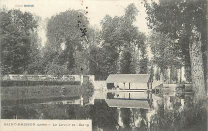 .CPA  FRANCE 45 " St Brison, Le lavoir et l'étang"