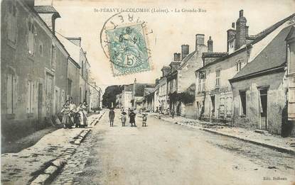 .CPA  FRANCE 45 " St Péravy la Colombe, La grande rue"