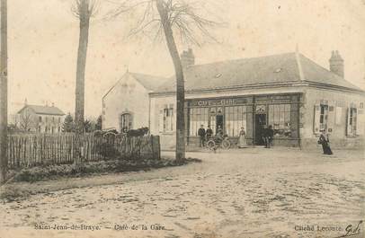 .CPA  FRANCE 45 " St Jean de Braye, Café de la gare"