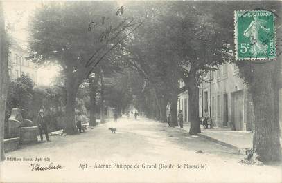 .CPA  FRANCE 84 "Apt,  Avenue Philippe de Girard"
