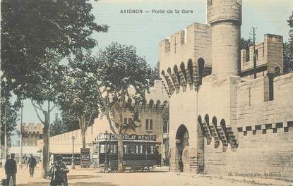 .CPA  FRANCE 84 "Avignon, Porte de la gare"/TRAMWAY