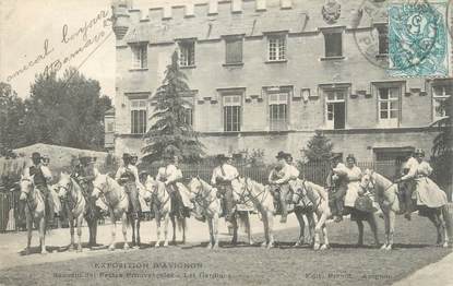 .CPA FRANCE 84 "Avignon, Souvenir des fêtes provençales, les gardians"