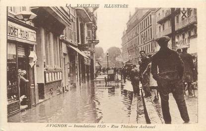 .CPA FRANCE 84 " Avignon,  Rue Théodore Aubanel " / INONDATIONS 1935