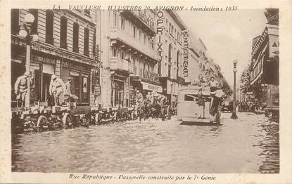 .CPA FRANCE 84 " Avignon,  Rue de la République" / INONDATIONS 1935