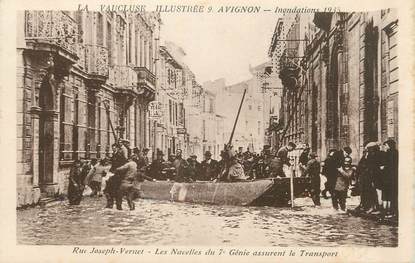 .CPA FRANCE 84 " Avignon,  Les nacelles du 7ème génie  assurent le transport" / INONDATIONS 1935