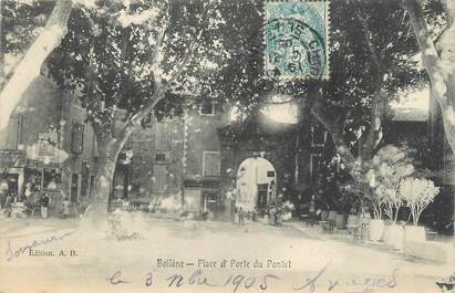 .CPA FRANCE 84 " Bollène, Place et porte du Pontet"