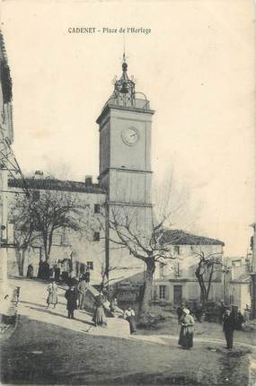 .CPA FRANCE 84 " Cadenet, Place de l'Horloge"