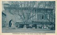 84 Vaucluse .CPA FRANCE 84 " Courthezon, Café Glacier et Grand Hôtel Sandrin"