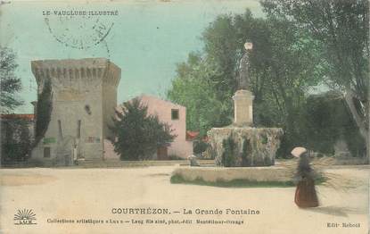 .CPA FRANCE 84 " Courthezon, La grande fontaine" 