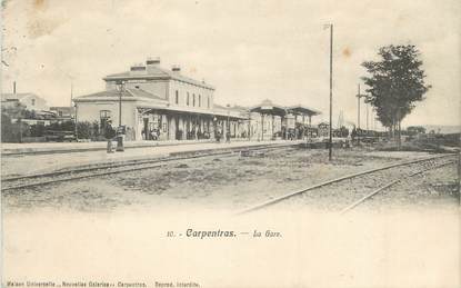.CPA  FRANCE 84 " Carpentras, La gare"