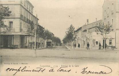 .CPA  FRANCE 84 " Carpentras, Avenue de la gare"