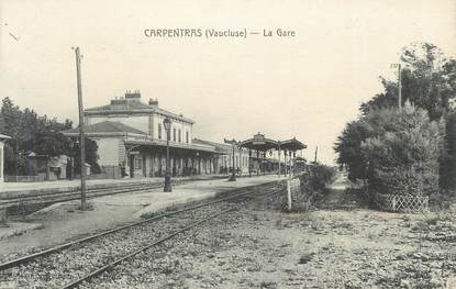 .CPA  FRANCE 84 " Carpentras,  La gare"