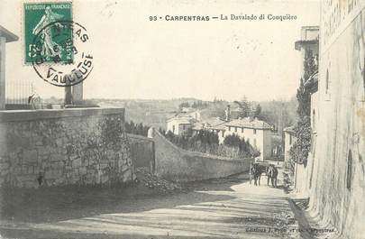 .CPA  FRANCE 84 " Carpentras,  La Davalado di Couquiéro"