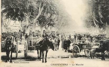 .CPA  FRANCE 84 " Carpentras, Le Marché"