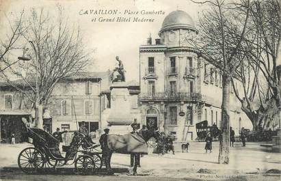 .CPA  FRANCE 84 " Cavaillon,  Place Gambetta et Grand Hôtel Moderne"