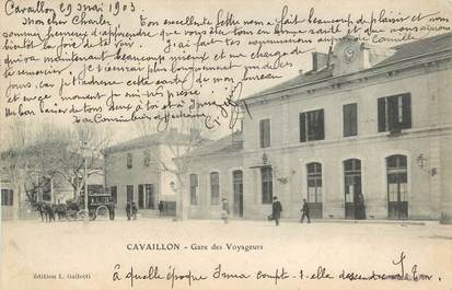 .CPA  FRANCE 84 " Cavaillon, Gare des voyageurs"