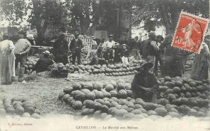 .CPA  FRANCE 84 " Cavaillon, Le marché aux melons  "