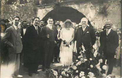 PHOTO ORIGINALE DE PRESSE /  FRANCE  06 "Peille, bénédiction du drapeau du Cercle de l'Union avec la célèbre cantatrice Marry Garden"