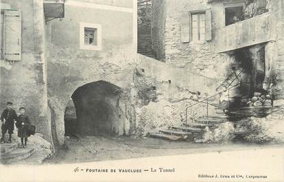 .CPA  FRANCE 84 " Fontaine de Vaucluse, Le tunnel"