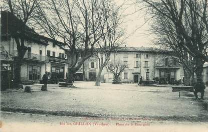 .CPA  FRANCE 84 " Grillon, Place de la Bourgade  "