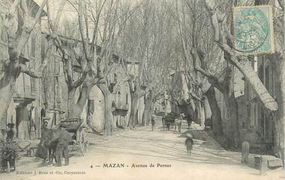 .CPA  FRANCE 84 " Mazan, Avenue de Pernes"