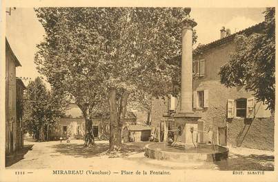 .CPA  FRANCE 84 " Mirabeau, Place de la Fontaine"