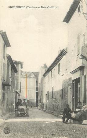 .CPA  FRANCE 84 " Morières, Rue Crillon"