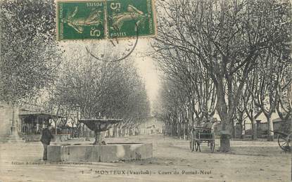 .CPA  FRANCE 84 "Monteux, Cours du Portail Neuf"