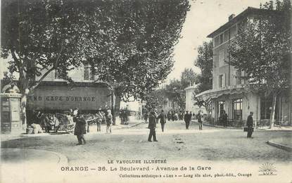 .CPA  FRANCE 84 "Orange, Avenue de la Gare"