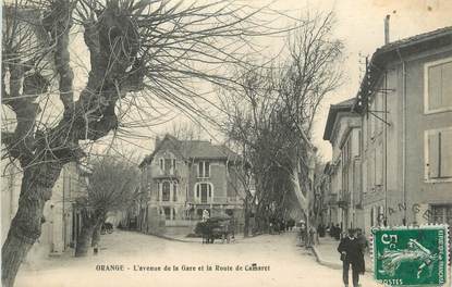 .CPA  FRANCE 84 "Orange, Avenue  de la gare et Route de Camaret"