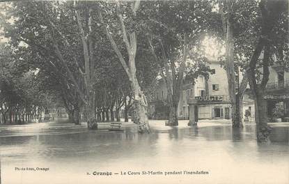 .CPA FRANCE 84 "Orange, Cours St Martin pendant l'inondation  "