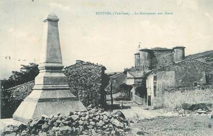 .CPA   FRANCE 84 "Rustrel, Le monument aux morts"