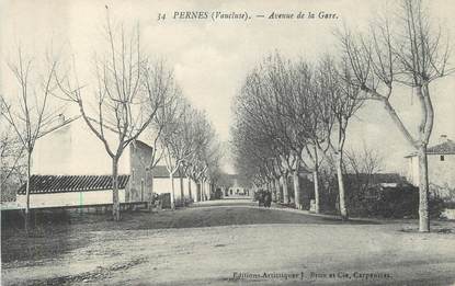 .CPA  FRANCE 84 "Pernes, Avenue de la Gare"