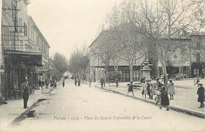 .CPA  FRANCE 84 "Pertuis, Place du 4 Septembre et le cours"