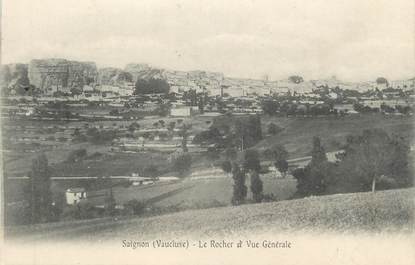 .CPA  FRANCE 84 "Saignon, Le rocher et vue générale"