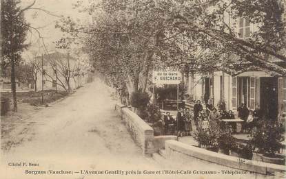 .CPA  FRANCE 84 "Sorgues, Avenue Gentilly près la gare et l'Hôtel Guichard"